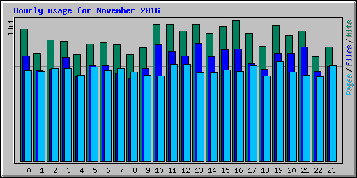 Hourly usage for November 2016