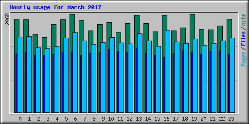 Hourly usage for March 2017