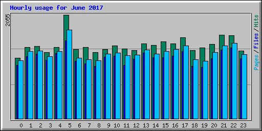 Hourly usage for June 2017