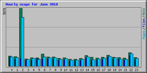 Hourly usage for June 2018