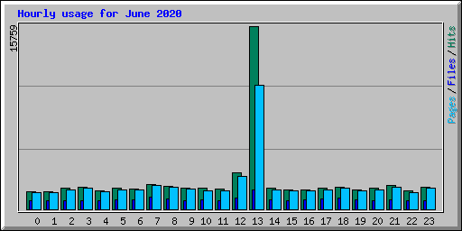 Hourly usage for June 2020