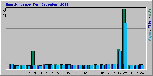 Hourly usage for December 2020