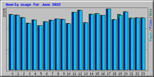 Hourly usage for June 2022