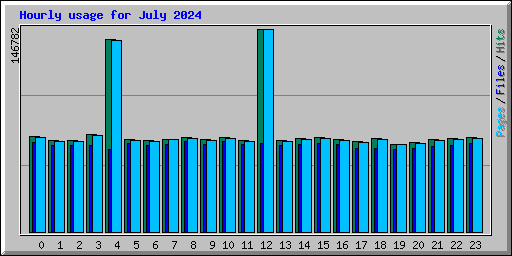 Hourly usage for July 2024