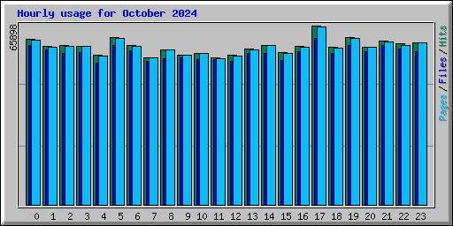 Hourly usage for October 2024