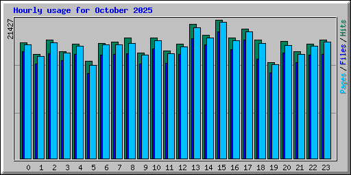 Hourly usage for October 2025