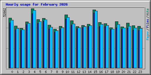 Hourly usage for February 2026