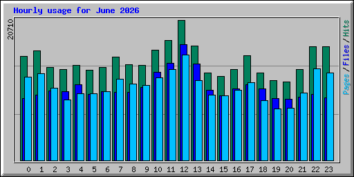 Hourly usage for June 2026